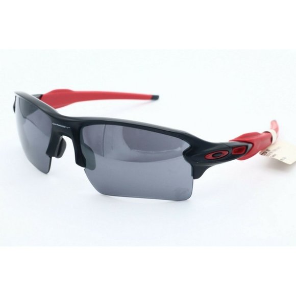 Oakley Flak 2.0 OO9188-B859 Black/Red Sunglasses Gray Lenses 59mm